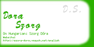 dora szorg business card